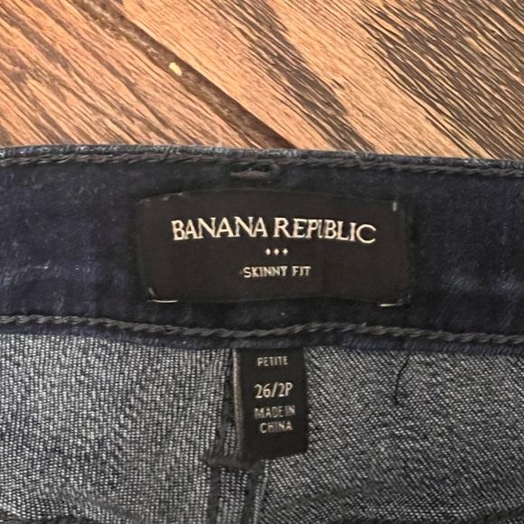 Banana Republic Womens Dark Denim Wash Mid Rise Skinny Jeans Sz 26/2 - Picture 5 of 10